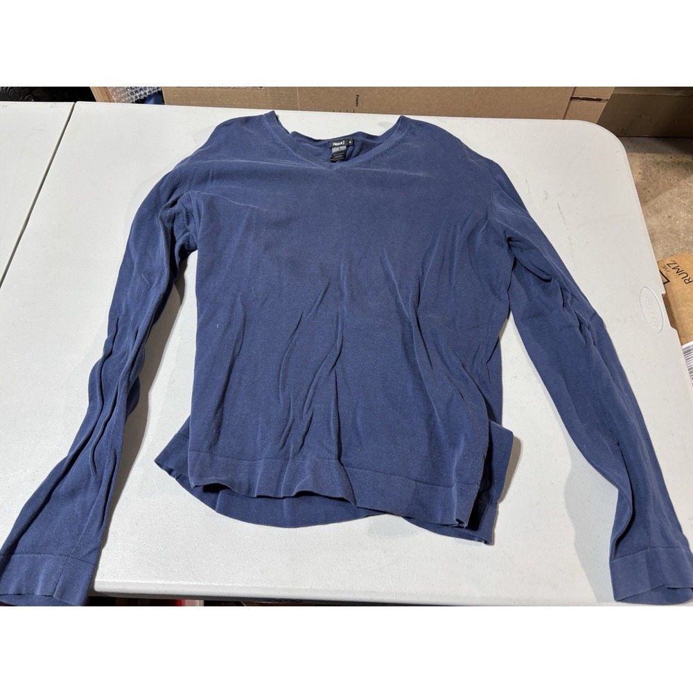 FILIPPA K Cotton Merino V-Neck Jumper Men's XL Vivid Blue Soft